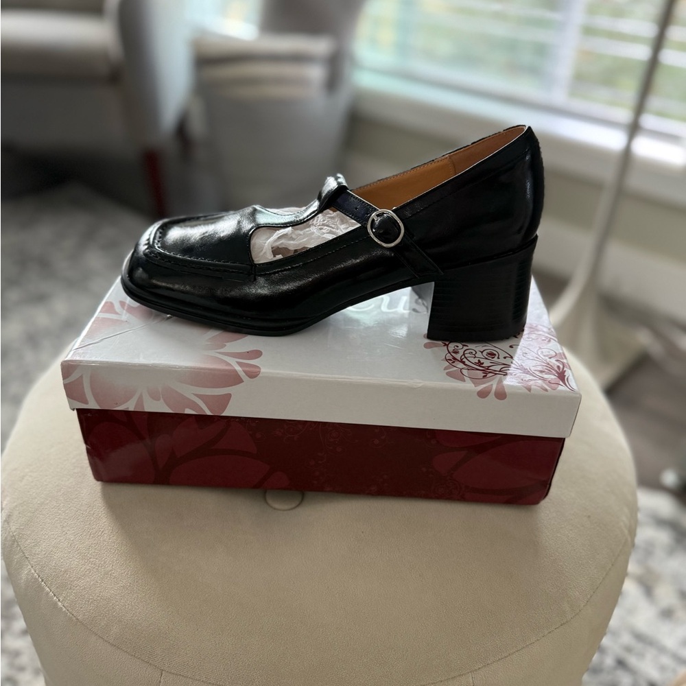 Chic Black Block Heel Mary Jane Shoes